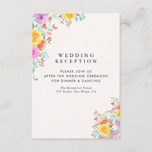 Love Blossoms in Spring Wedding Informatiekaartje (Voorkant)