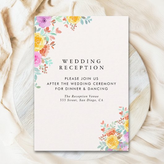 Love Blossoms in Spring Wedding Informatiekaartje