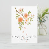 Love blossoms like spring petals. kaart (Staand voorkant)