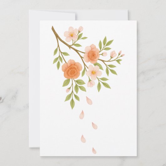 Love blossoms like spring petals. kaart (Achterkant)