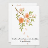 Love blossoms like spring petals. kaart (Voorkant / Achterkant)