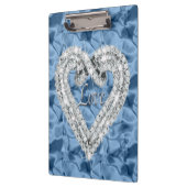 Love Blue Diamond Heart Clipboard Klembord (Links)
