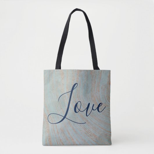 Love Blue en Copper Beauty Tote Bag (Voorkant)