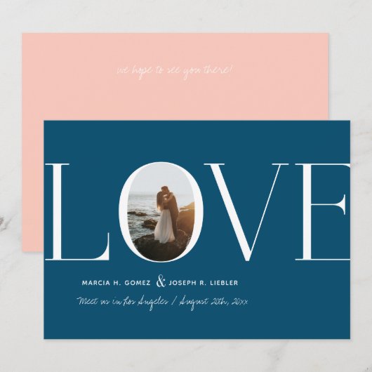 Love Blue Foto Save The Date (Voorkant / Achterkant)
