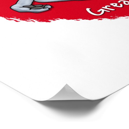 Love Blue Great Dane Poster (Hoek)