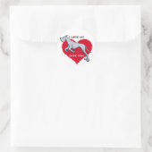 Love Blue Great Dane Ronde Sticker (Tas)