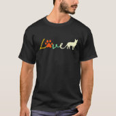 Love Blue Heeler Rood Australisch vee Hond Paw Pri T-shirt (Voorkant)
