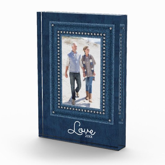 LOVE Blue Jean Frame Fotoblokken (Rechts)