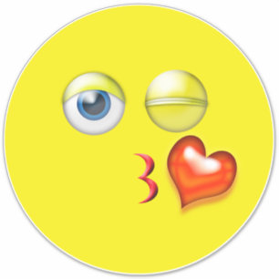 Love Blue Kiss Emoji Sticker