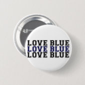 Love Blue Ronde Button 5,7 Cm (Voorkant /achterkant)