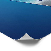 LOVE Blue Silver Square Poster (Hoek)