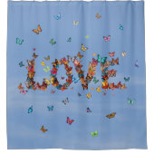 LOVE Blue Sky Butterflies | Inspirational Hope Joy Douchegordijn (Voorkant)