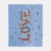 LOVE Blue Sky Butterflies | Inspirational Hope Joy Fleece Deken (Voorkant)