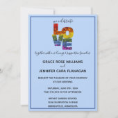 LOVE Blue THALSE Same-Sex Wedding Collectie Kaart (Voorkant)