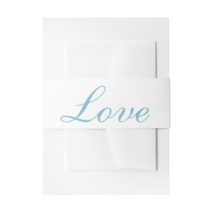 Love Blue Turquoise Beach Elegante nautische bruil Uitnodigingen Wikkel