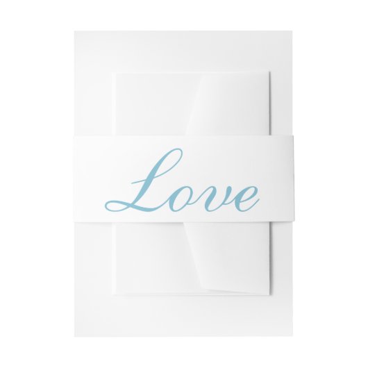 Love Blue Turquoise Beach Elegante nautische bruil Uitnodigingen Wikkel (Voorkant Voorbeeld)