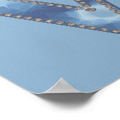 LOVE Blue Typography-Poster Poster (Hoek)