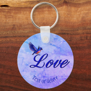 Love Bluebird Personalized Sleutelhanger
