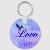 Love Bluebird Personalized Sleutelhanger (Achterkant)