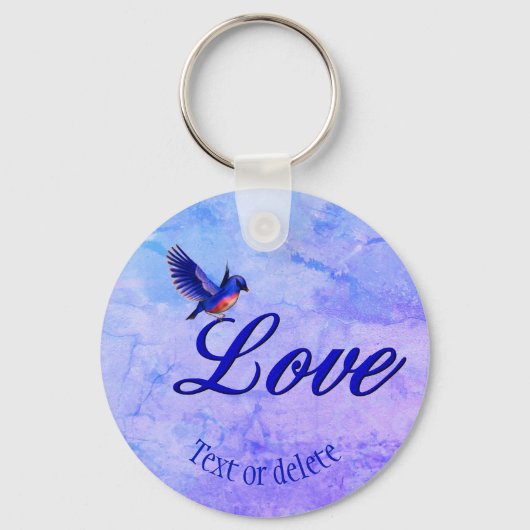 Love Bluebird Personalized Sleutelhanger (Achterkant)