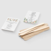 Love Blush Florals Wedding Programme Fan Handwaaier (Niet-gemonteerd)