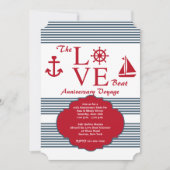 Love Boat Jubileum Feestuitnodiging Kaart (Voorkant)