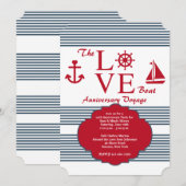 Love Boat Jubileumfeest Uitnodiging (Voorkant / Achterkant)