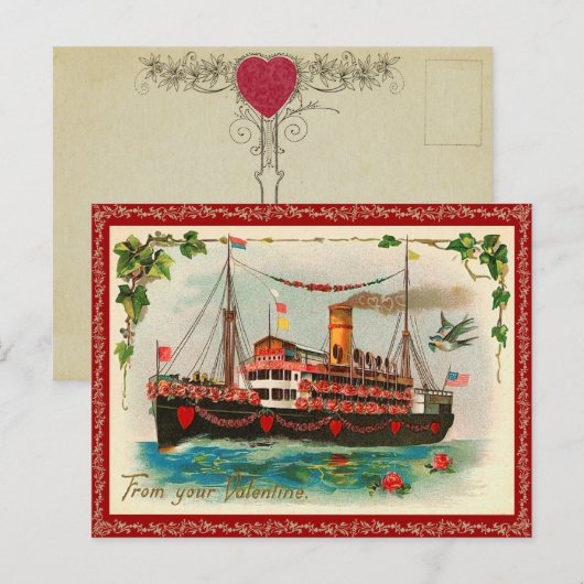 Love Boat Valentijn Briefkaart (Voorkant / Achterkant)