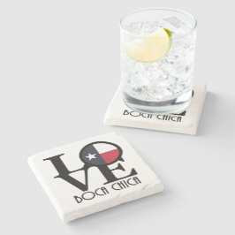 LOVE Boca Chica Texas Stenen Onderzetter