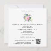 *~* LOVE Boho Flowers AR15 QR RSVP Wedding Kaart (Achterkant)