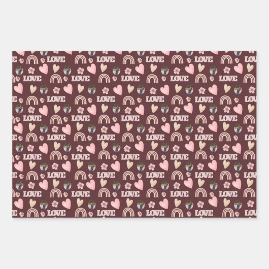 Love Boho Rainbow Photo Wrapping Paper (Voorkant 3)