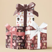 Love Boho Regenboog Foto Inpakpapier Vel