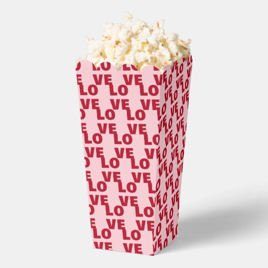 Love Bold Typography Pink & Red Party Bedankdoosjes (Popped)