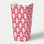 Love Bold Typography Pink & Red Party Bedankdoosjes (Voorkant)