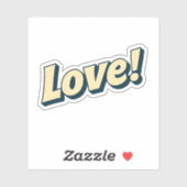 "LOVE" Bold Typography Sticker (Vel)