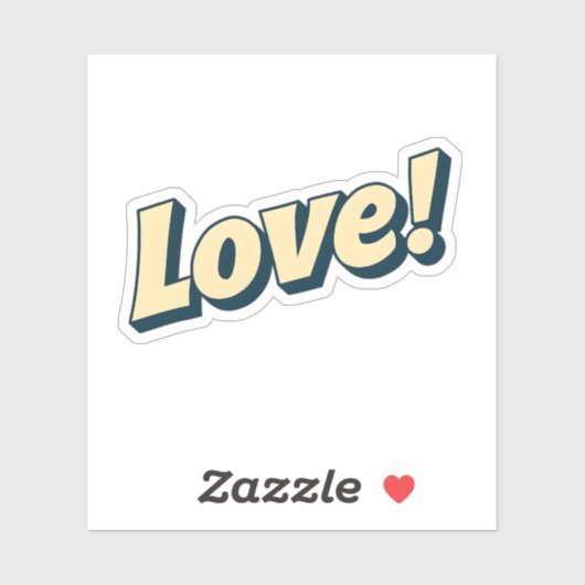 "LOVE" Bold Typography Sticker (Vel)