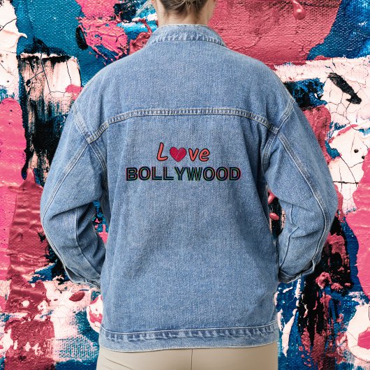 "LOVE BOLLYWOOD" INDIASE BIOSCOOP WAARDERING DENIM JACKET