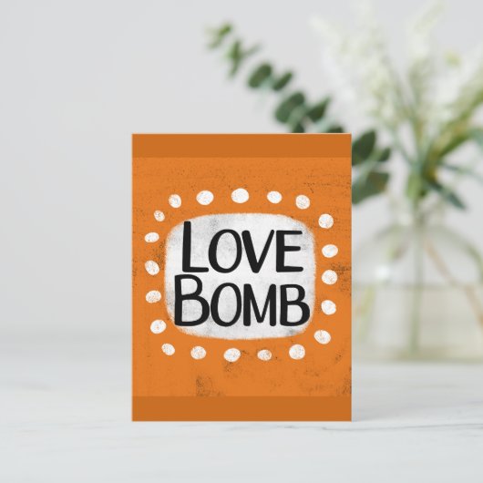 Love Bomb Briefkaart (Staand voorkant)
