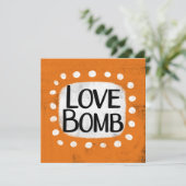 Love Bomb Wenskaart Kaart (Staand voorkant)