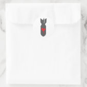 Love Bomber Ronde Sticker (Tas)