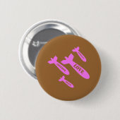 Love Bombs Pink Ronde Button 5,7 Cm (Voorkant /achterkant)