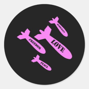 Love Bombs Ronde Sticker