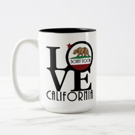 LOVE Bonny Doon California 15oz Tweekleurige Koffiemok