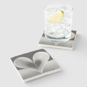"Love Book" Hartvormig stenen Onderzetter (Zijkant)