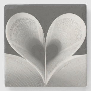 "Love Book" Hartvormig stenen Onderzetter