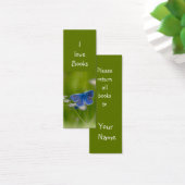 Love Books Blue Butterfly Garden Flower Mini Visitekaartjes (Bureau)