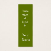 Love Books Blue Butterfly Garden Flower Mini Visitekaartjes (Achterkant)