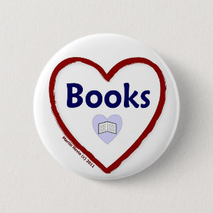 Love Books Ronde Button 5,7 Cm