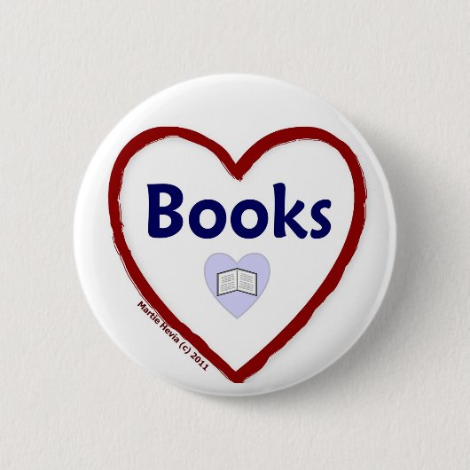 Love Books Ronde Button 5,7 Cm (Voorkant)