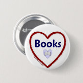 Love Books Ronde Button 5,7 Cm (Voorkant /achterkant)